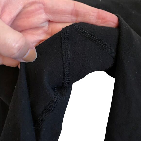 Lululemon 4 Leggings Cropped Black Colorful Waistband Workout - Picture 9 of 10